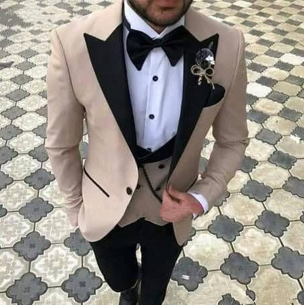 Korean Syle men's three-piece wedding ceremony suit