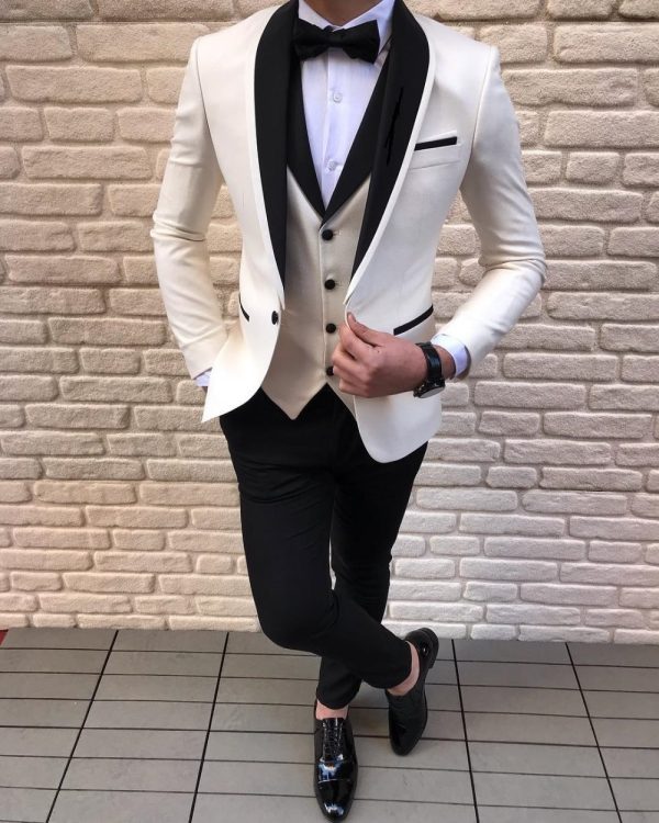 Suit suit men's three-piece dress wedding dress men's suit set decoration Korean version of the new dress