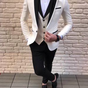 Suit suit men's three-piece dress wedding dress men's suit set decoration Korean version of the new dress