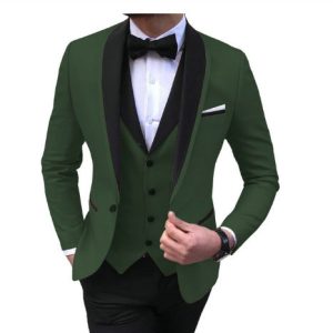 Suit suit men's three-piece dress wedding dress men's suit set decoration Korean version of the new dress