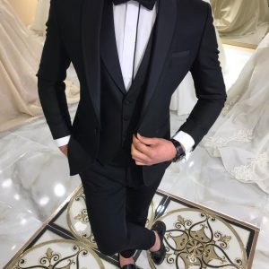 Suit suit men's three-piece dress wedding dress men's suit set decoration Korean version of the new dress