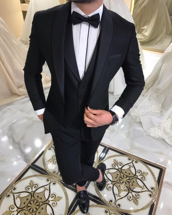 Suit suit men's three-piece dress wedding dress men's suit set decoration Korean version of the new dress