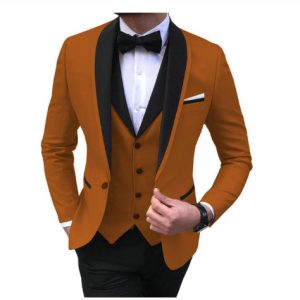 Suit suit men's three-piece dress wedding dress men's suit set decoration Korean version of the new dress