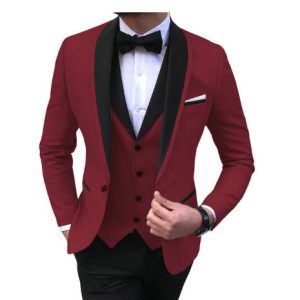 Korean Syle men's three-piece wedding ceremony suit