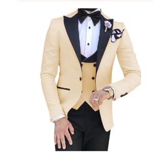 Korean Syle men's three-piece wedding ceremony suit