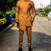 two-piece African business casual Women Men suit