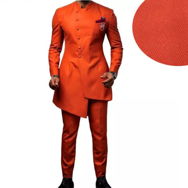 two-piece African business casual Women Men suit