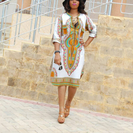 V-neck African Style Dress 532755282052