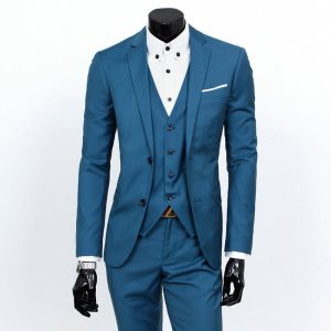 business casual bridesmaid wedding suit three-piece groom 2 side cut