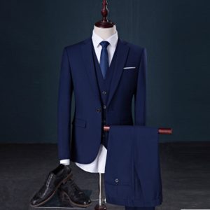 3pc slim casual groom dress suit