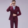 3pc slim casual groom dress suit